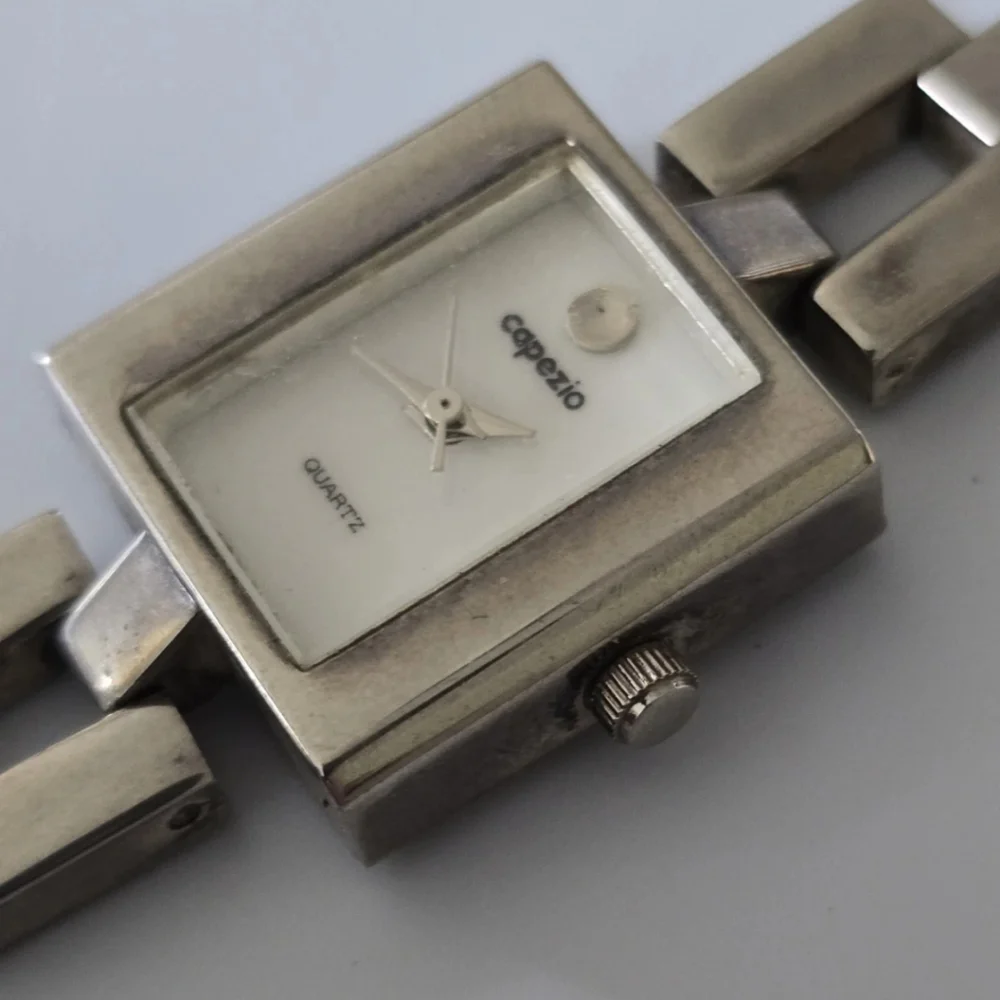 Capezio Watch 1105 Silver Tone Quartz Analog Sz. 7